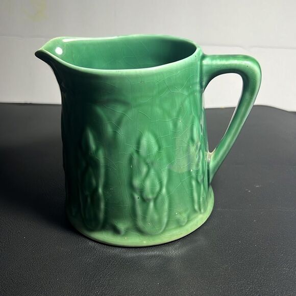 Vintage McCoy Hull Pottery Green Asparagus Pitcher. KK300 - Picture 5 of 5